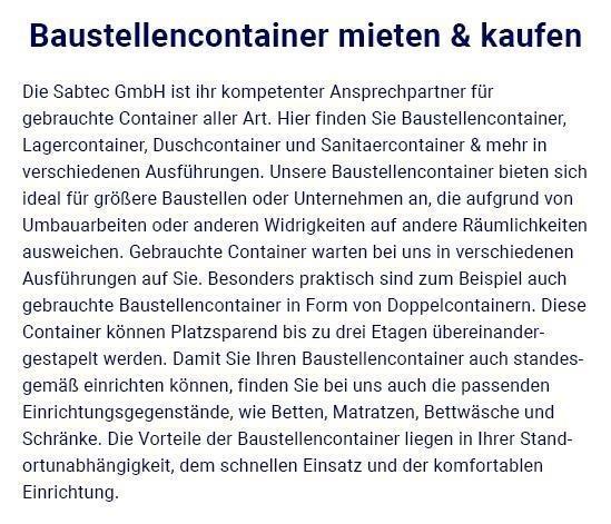 Baustellencontainer