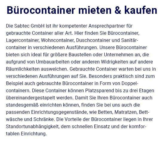 Bürocontainer aus Bad Krozingen